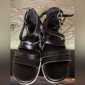 Torrid Gladiator Sandal - Faux Leather Black (WW)